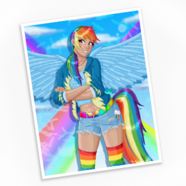 Humanized Rainbow Dash Print – Available in Multiple Sizes!