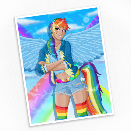 Rainbow Dash Human Print
