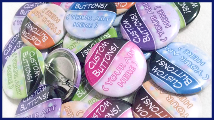 Custom Buttons by Picture Purrefct Art